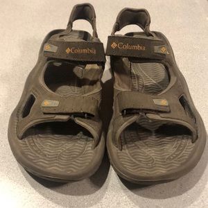 Columbia size 11 Sumatra Hiker Sandals - Brown w/Orange accent